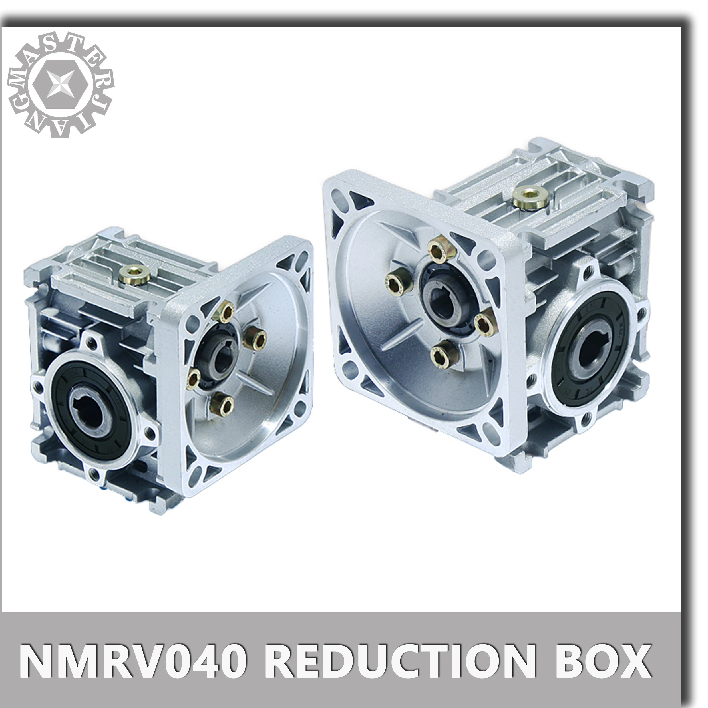 Worm Gearbox NMRV040 NMRV050 Reducer Gear Ratio 5:1-100:1 Output 18mm 25mm Shaft Reducer Suitable For Nema34, 60ST, 80ST Servo