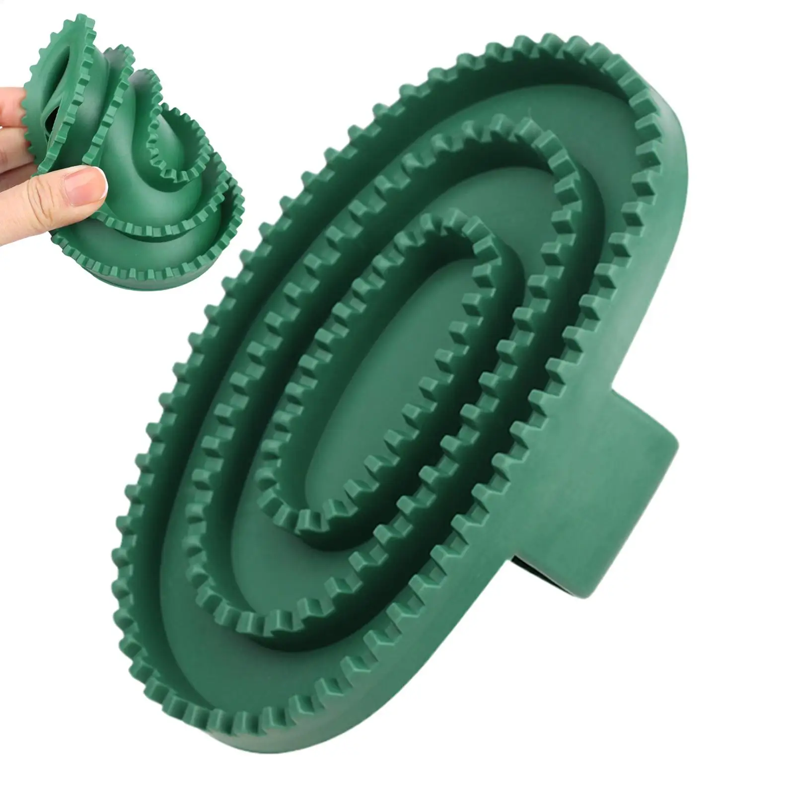 1PC Portable Pet Grooming Comb Brush Horse Care Tool For Bathing And Cleaning Shampoo Brush Massage Rubber Bathing Comb view 2