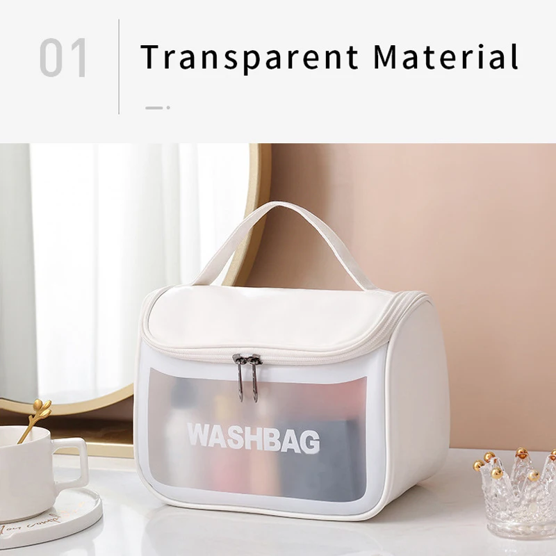 Tragbare Reise-Multifunktions-Kosmetiktaschen für Damen, Kulturbeutel, wasserdichte Schwimmtasche, Make-up-Aufbewahrungstasche, großes Fassungsvermögen – Detail 9