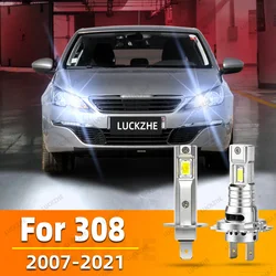 2Pcs For Peugeot 308 2007-2021 2014 2015 2016 2017 2018 2019 Car Led Headlight High Low Beam Canbus Headlamp Bulb 20000Lm