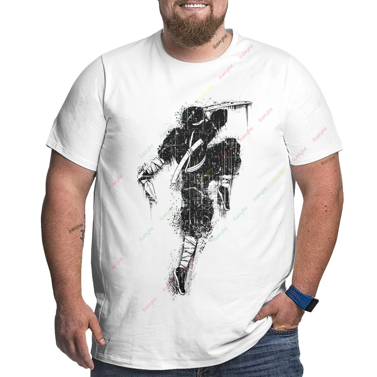 

Japanese ninjas Print Graphic T Shirt For Men T-Shirts Summer Trend Harajuku Oversized Short Sleeve Leisure 6XL