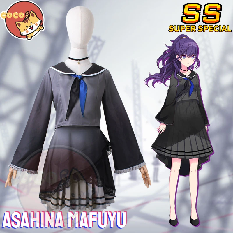 Project Sekai Asahina Mafuyu Cosplay Costume Asahina Mafuyu 25 o'clock Nightcord Cosplay Costume and Wig CoCos-SS