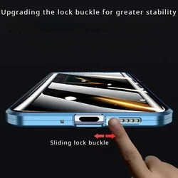 Double-Sided Privacy Magnetic Phone Case For Huawei Mate 40 30 Pro Mate 50 Pro Anti Peep Full Cover Metal Frame Protection Cover