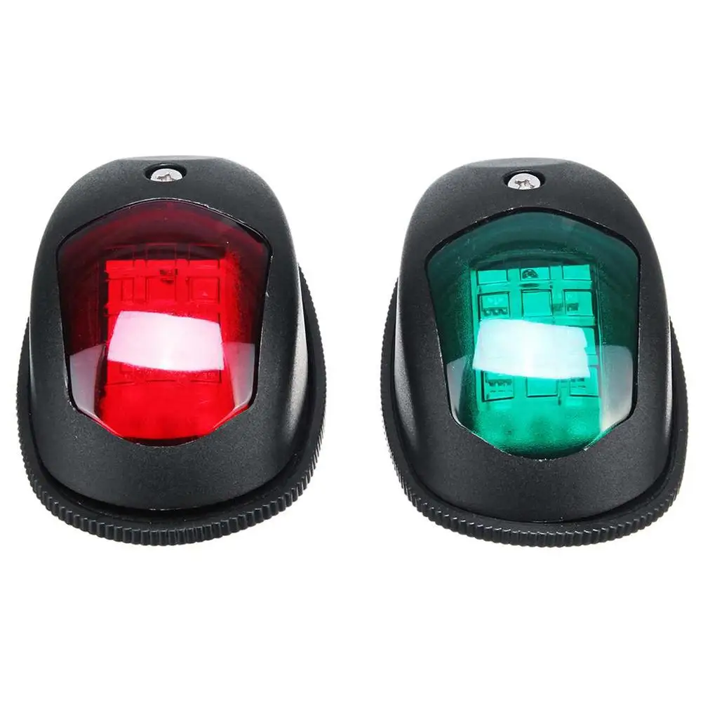 

2Pcs LED Boat Navigation Lights ABS Acrylic Red Bow Yacht Lamp Waterproof Design Long Lifespan Boat