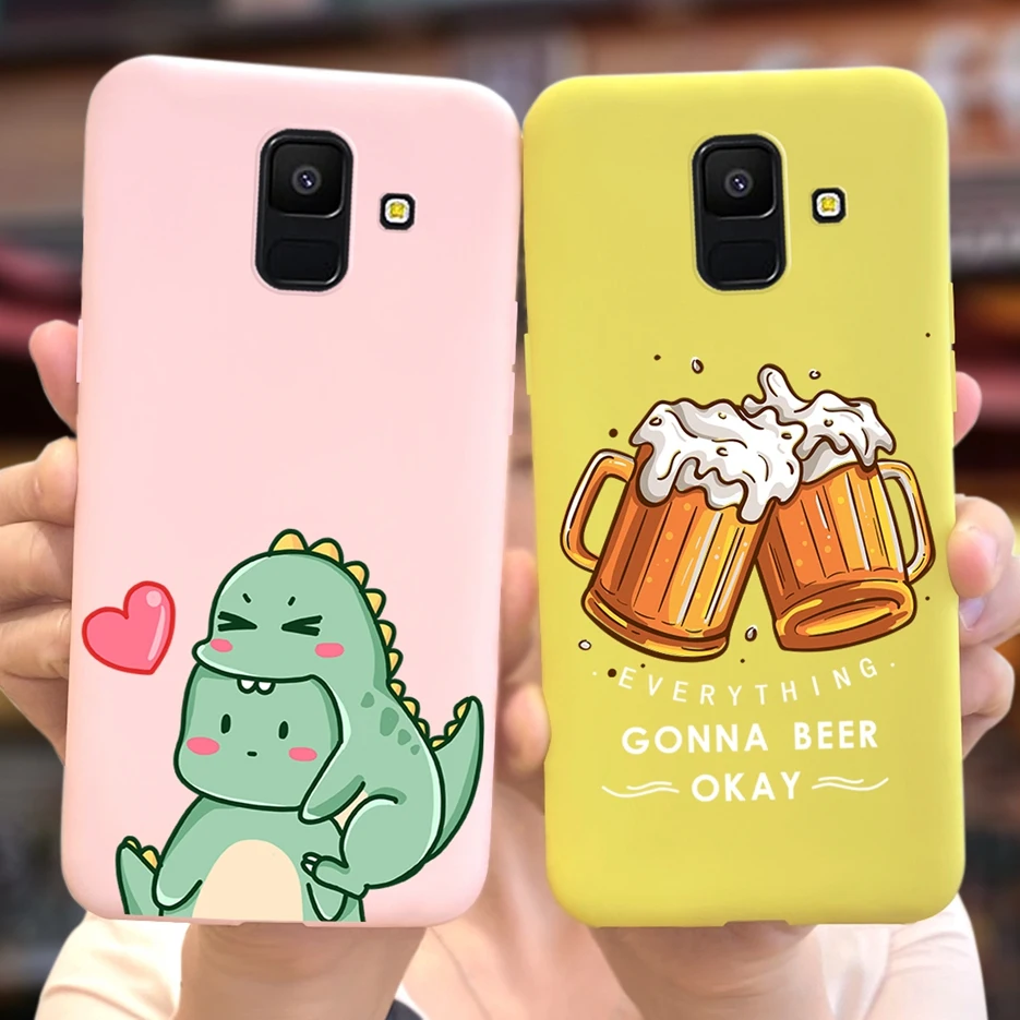 For Samsung Galaxy A6 2018 Case SM-A600F Cute Fashion Painted Cover Soft TPU Phone Case For Samsung A6 Plus A6+ 2018 A605F Shell