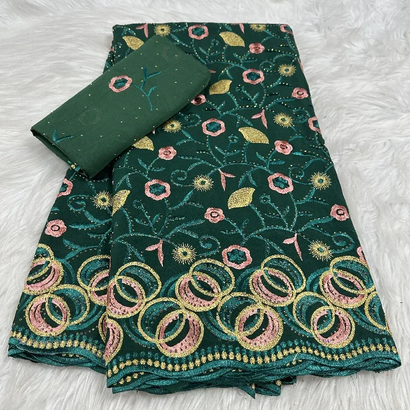 

5 ярдов с шарфом, швейцарская кружевная ткань, сухая кружевная вышивка, африканская 100% хлопчатобумажная ткань, швейцарская вуаль, кружево в Дубае, 18L1052902