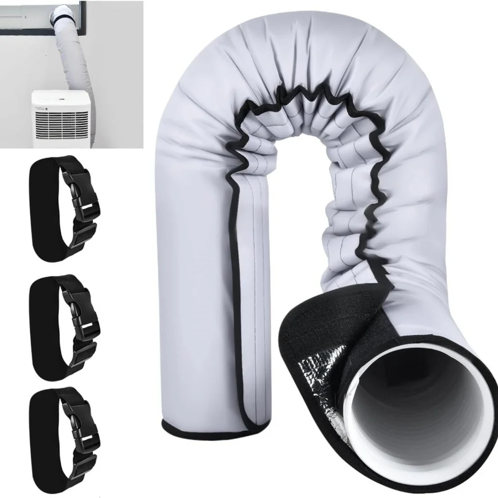 Portable AC Hose Insulation Sleeve with Tie Straps Enhances Cooling Performance Suitable for Home and Portable Units