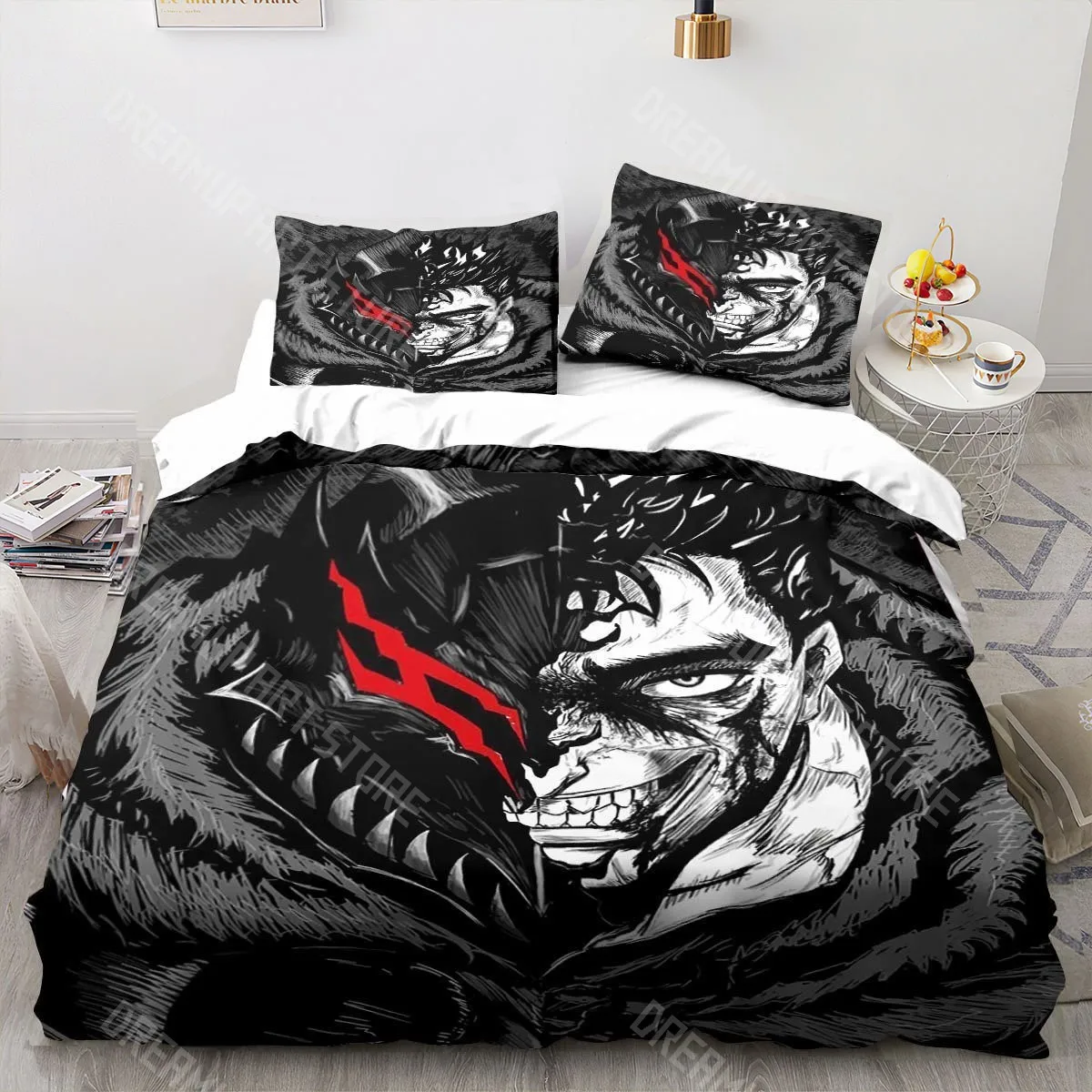 3D Printed Berserk Anime Bedding Set for Boys Girls Duvet Cover And Pillowcase Included Twin Queen King Full Single Double Sizes