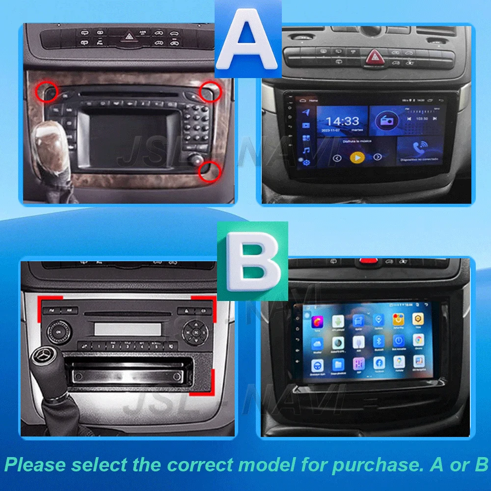 Android 16 For Benz Vito 2 Viano 2 W639 2003-2015 2K QLED Android Car Radio Multimedia Video Player GPS Stereo CarPlay Head Unit