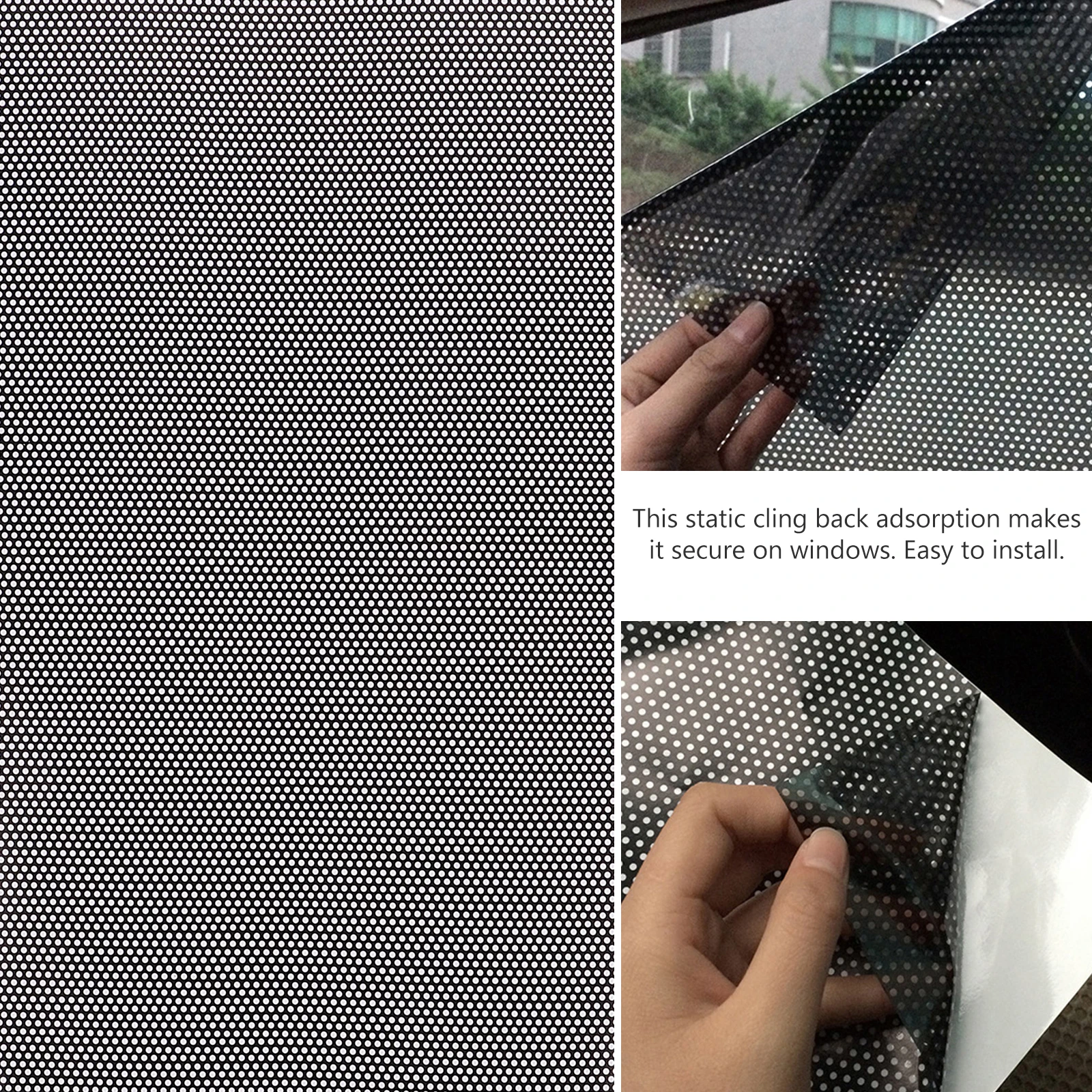 

Car Window Shade PVC Sunscreen Side Blinds Static Cling Foldable Protection Shades for Auto Visible Heat Block