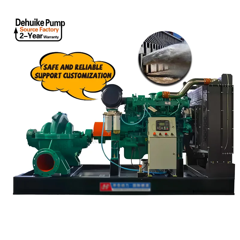 HEBEI DeHuike Pump Industry Large Flow Water Pump Horizontal Double Suction Split Pump