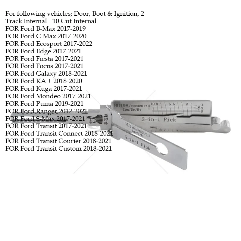 Repair Tools Lishi HYN7R HU100 HU101 HU87 HU71 HU134 TOY2018 TOY2014 SIP22 HON66 HU162T HU64 MAZ24 NSN14 2in1 Decoder and Pick