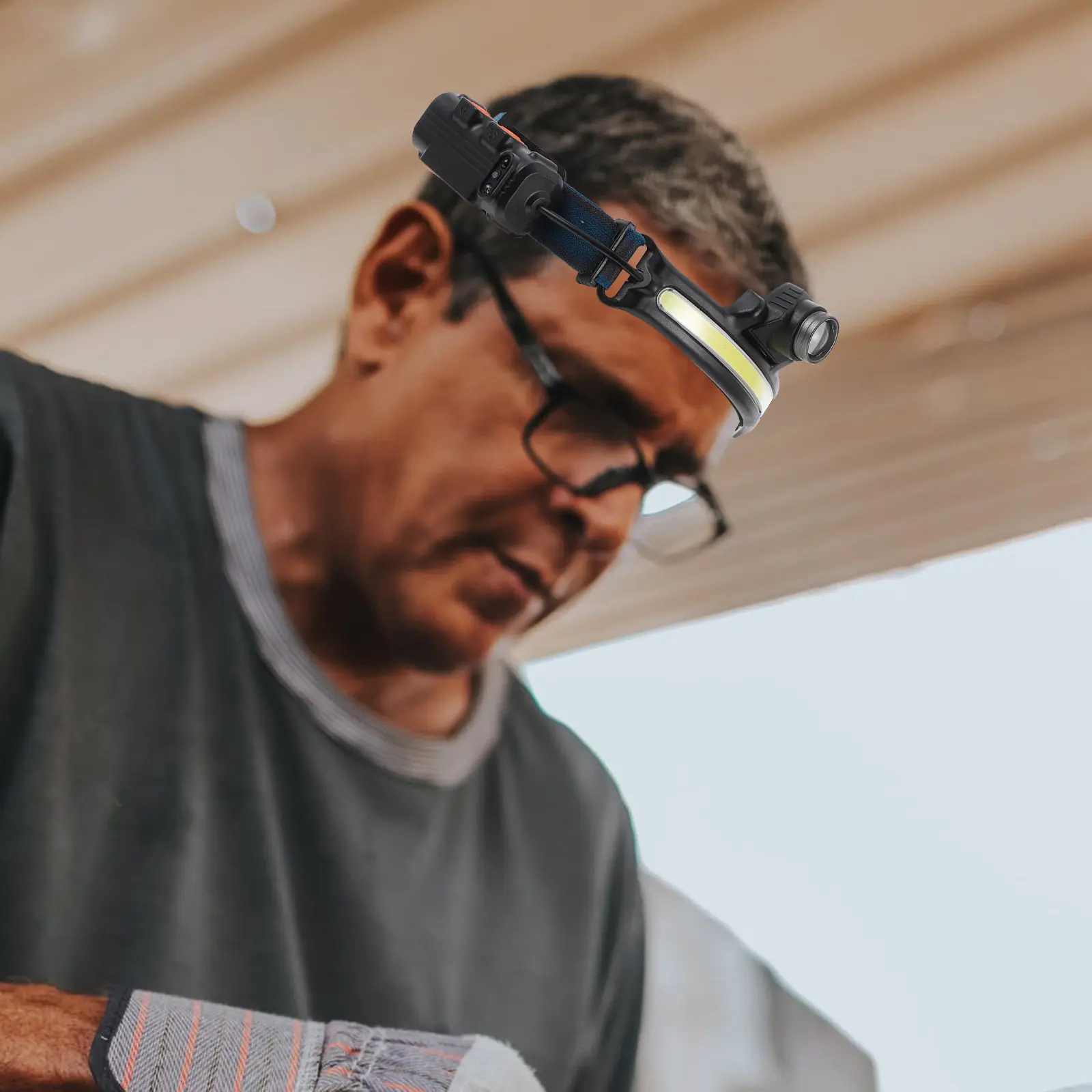 

Налобный фонарь для кемпинга на открытом воздухе, легкий, водонепроницаемый, перезаряжаемый, с USB-зарядкой, светодиодный, для рыбалки, бега, походов, ночных прогулок