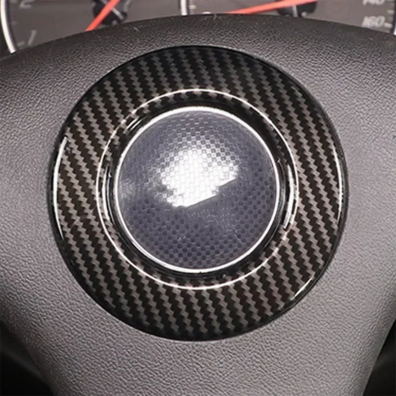 ABS Carbon Fiber Style Car Steering Wheel Logo Ring Trim Stickers For Chevrolet Corvette C6 2005-2013 Interior Accessories