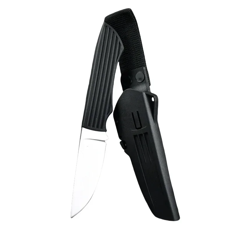 TH2 ตรงใบมีดมีด 4CR13MOV ใบมีด TPE Handle ยุทธวิธีป้องกันตัวเอง EDC Survival เครื่องมือมีดล่าสัตว์