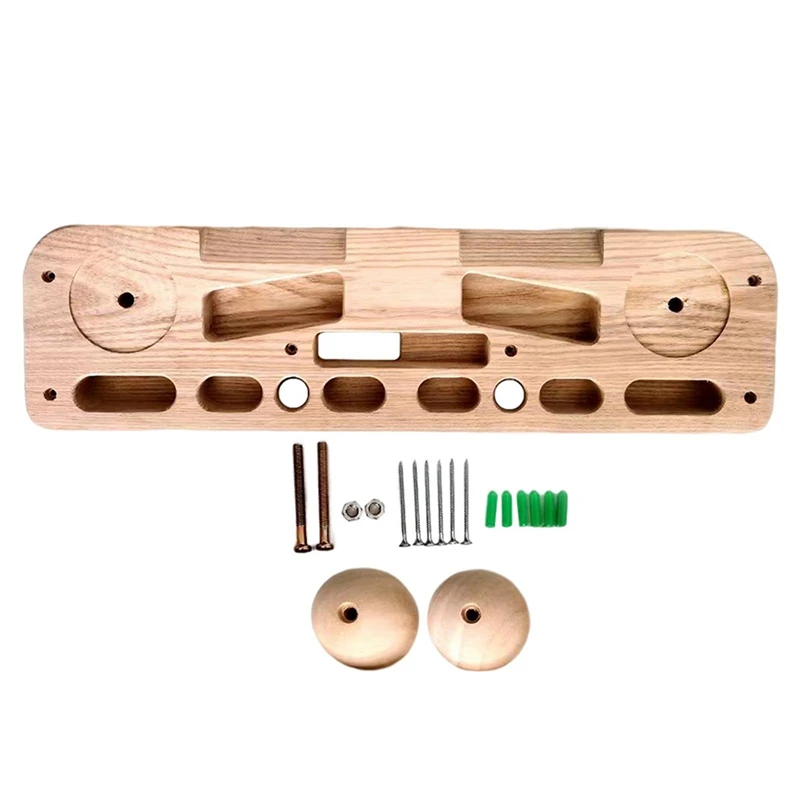 

1Set Wooden Training Board Rock Climbing Fingerboard Sports Fitness Trainer Rock Climbing Trainer Equipment Wood Color