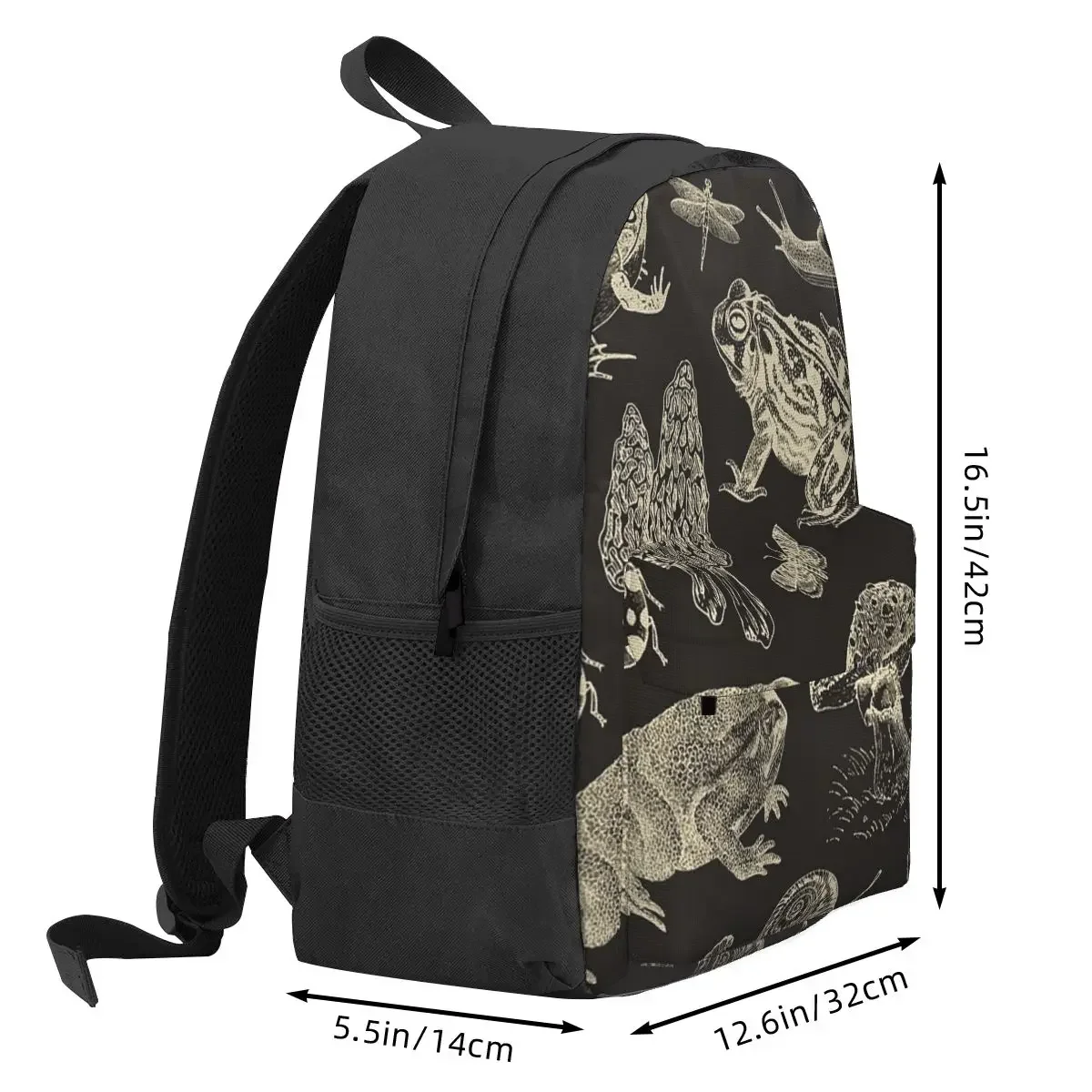 Frog, Mushroom, Snail, And Moth Insects Backpack Hot Sale Daypack Large Capacity Boys Girls BookBag School Bag for Men Women