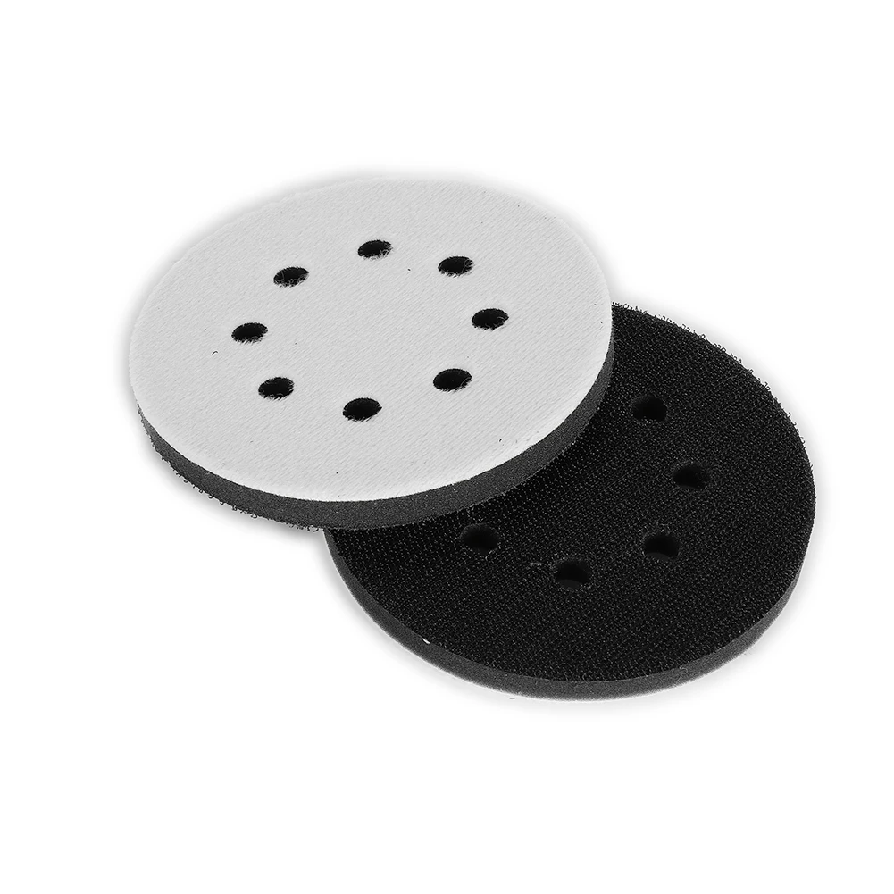 

2PCS 5Inch 125mm 8 Holes Soft Interface Pad Hook And Loop Sanding Disc Buffer Sponge Interface Cushion Pad For Backing Pad