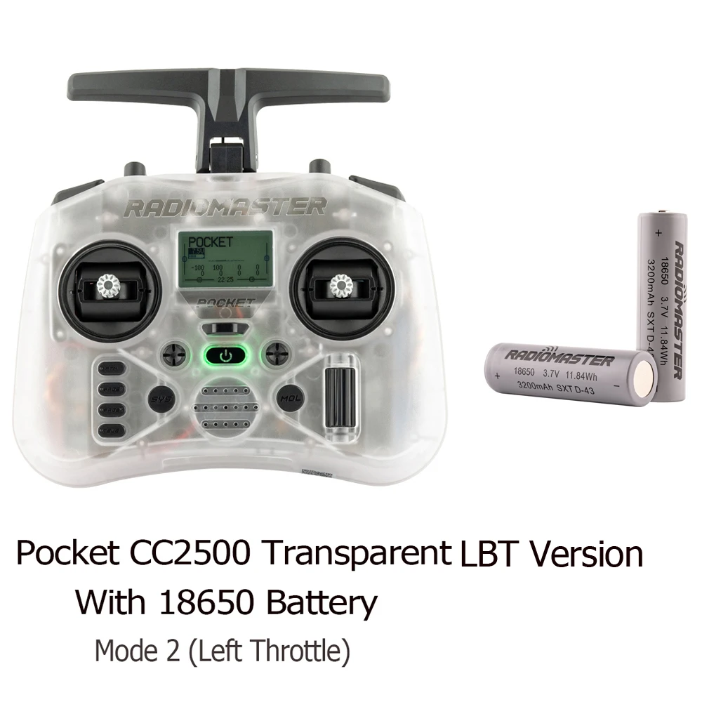 Radiomaster Pocket Hall Gimbal Sender Fernbedienung Tragbare leichte integrierte LED-Licht faltbare Antenne