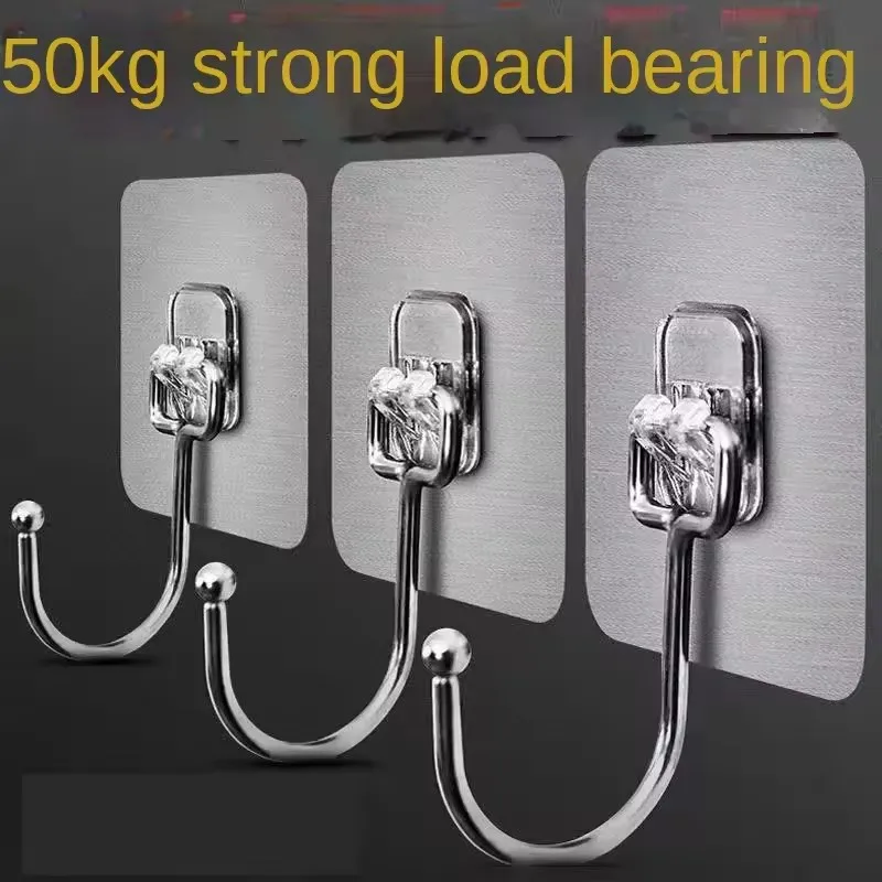 

Big Size Self Adhesive Hooks Rotating Waterproof Strong Sticker Holder Wall Door Storage Hanging Hook Kitchen Bathroom Organizer