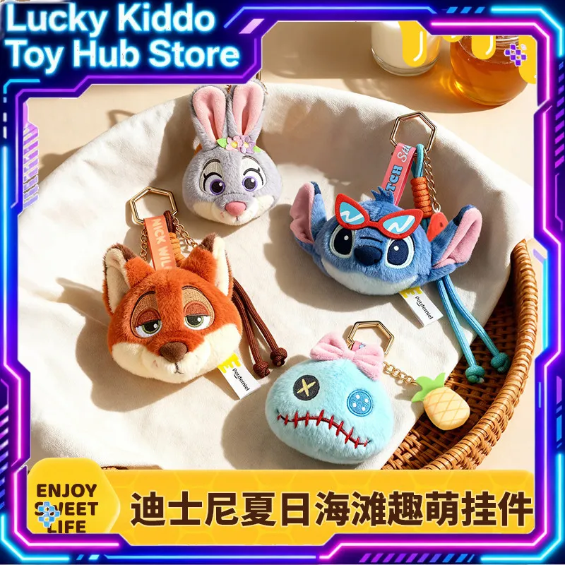 

Potdemiel Disney Stitch Soft Plush Keychain With Scrump Sunglasses Decor Summer Beach Backpack Bag Charm Gift For Friends