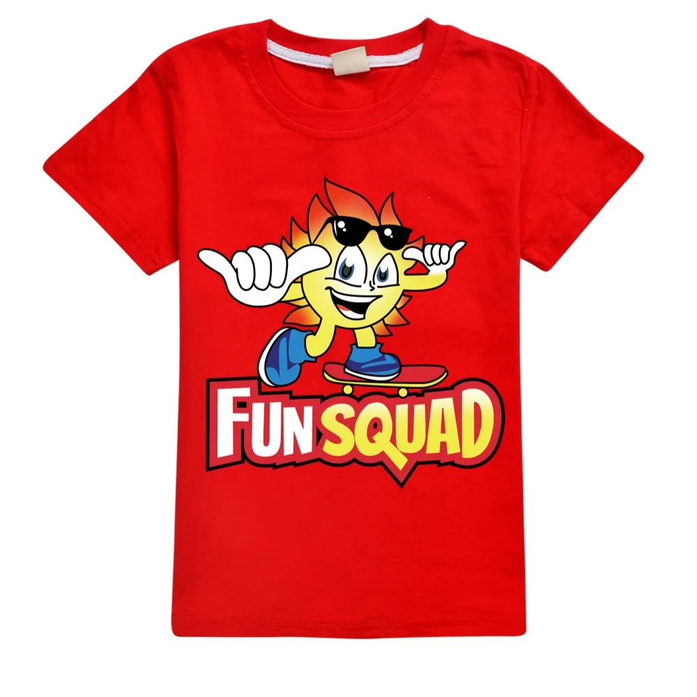 New Summer Fun Squad Gaming T Shirt Children Kawaii Cartoon 3D T-shirt For Boys Girls Kids Clothing Unisex Short Sleeves Tops