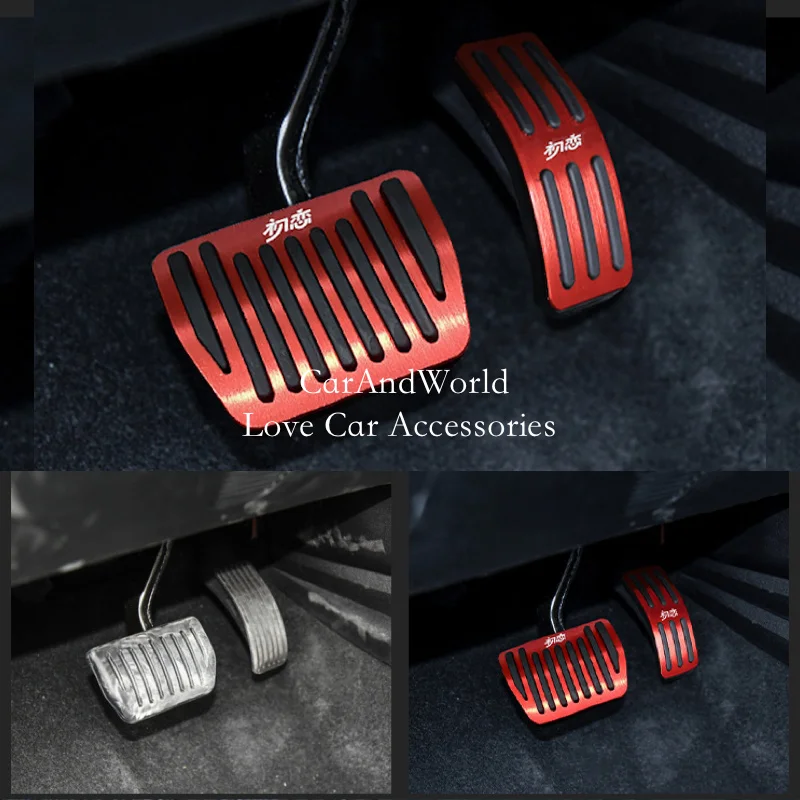 Aluminium Alloy Car AT Foot Rest Pedals Accelerator Gas Pedal Brake Cover Non-slip Pads For GWM Haval Jolion 2021-2025