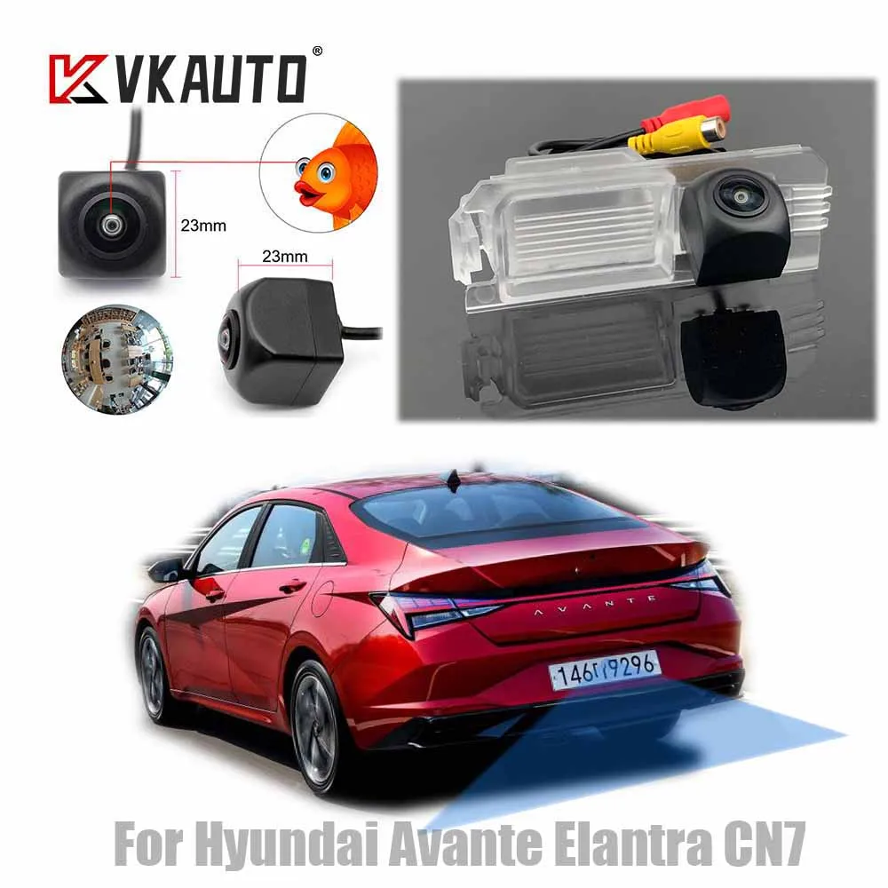 

Vkauto Fish Eye Rear View Camera For Hyundai Avante Elantra CN7 2020 2021 2022 HD CCD Night Vision Backup Reverse Parking Camera