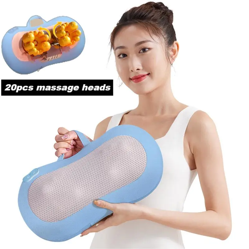 

8D Massage Heads 6 Massaging Modes 3 Gears Massage Pillow with Heating Compression for Men Women Electric Shiatsu Back Massager