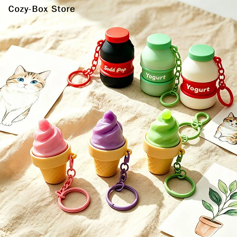 [ZY] Mini Llavero Gourmet, Juguete Antiestrés, Colgante Decorativo para Bolsos y Mochilas con Forma de Huevo Frito, Hamburguesa, Sushi, Aguacate y Durian