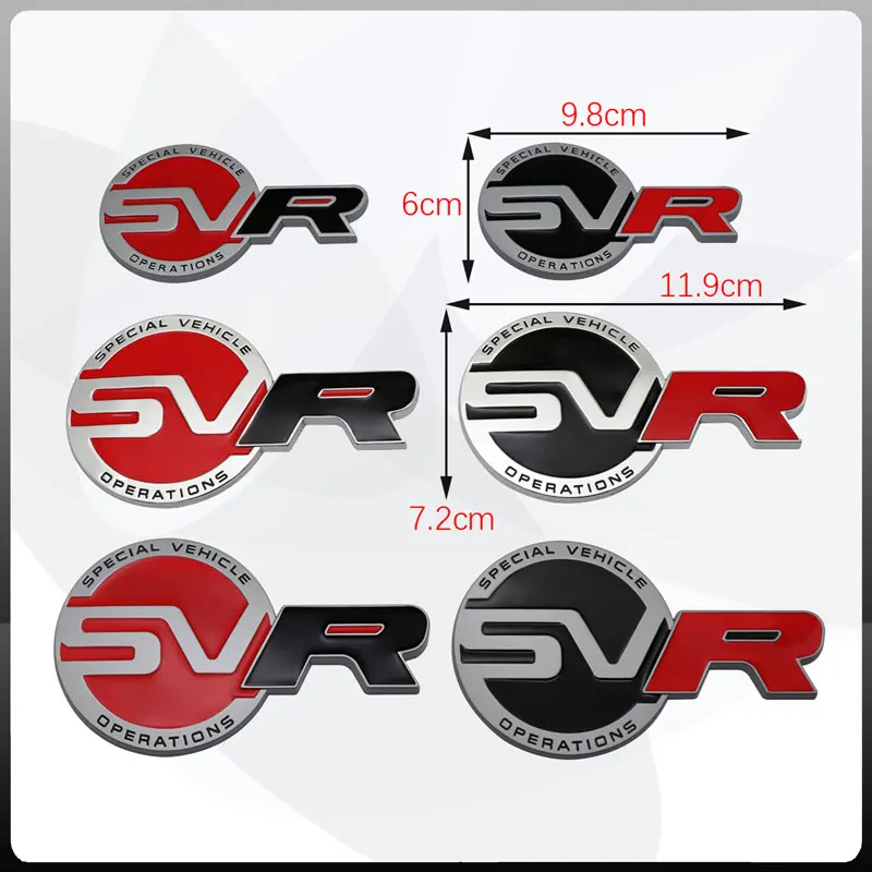 For Land Rover Discovery Evoque Defender Velar Range Rover SVR Emblem Large/Small Metal Car Sticker Grille Badge Decal