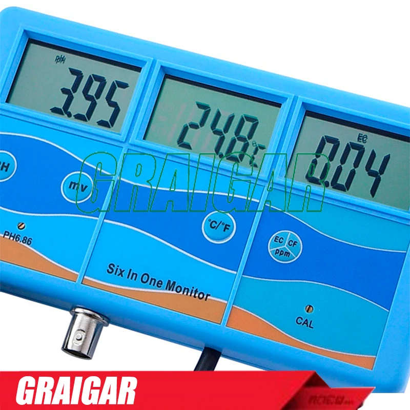 PHT-027 Multifunctionele 6-in-1 ORP MV PH CF EC TDS Ppm Meter Tester Waterkwaliteit Monitor