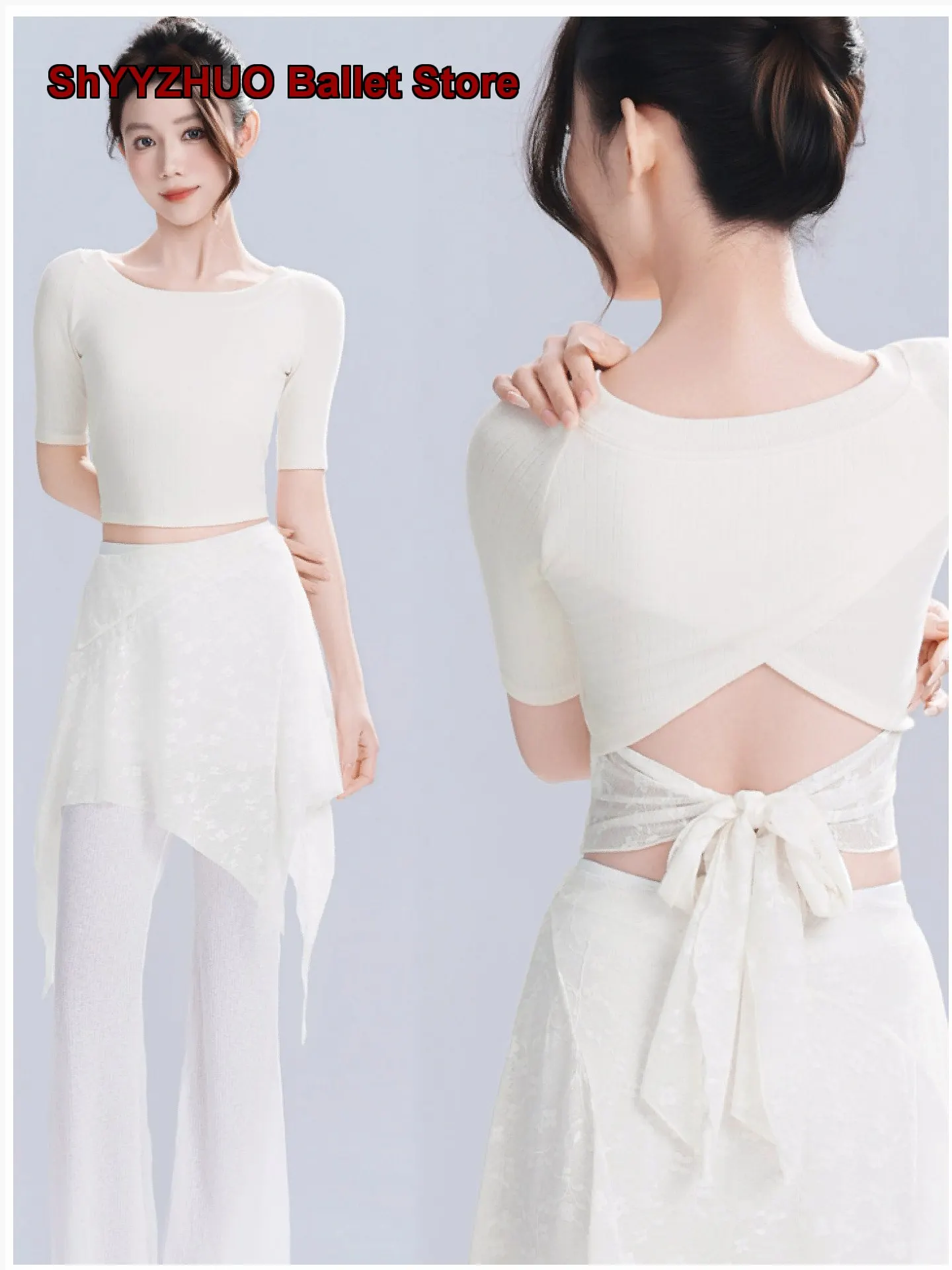 women's-adult-dance-practice-leotard-round-neck-short-sleeves-cross-back-sexy-backless-body-suit-summer