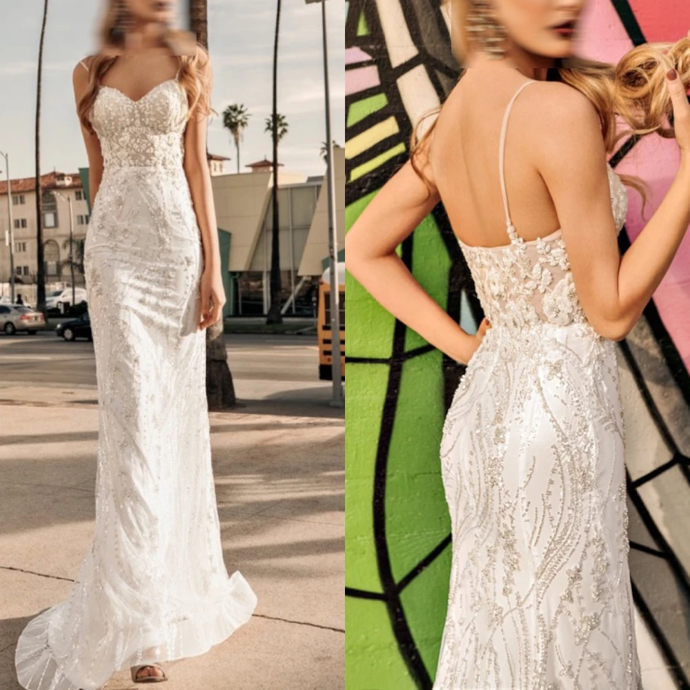 

Customized White Evening Dress Elegant Mermaid Classic Sweetheart Exquisite Jersey Luxury Luxury Appliques Modern Dress