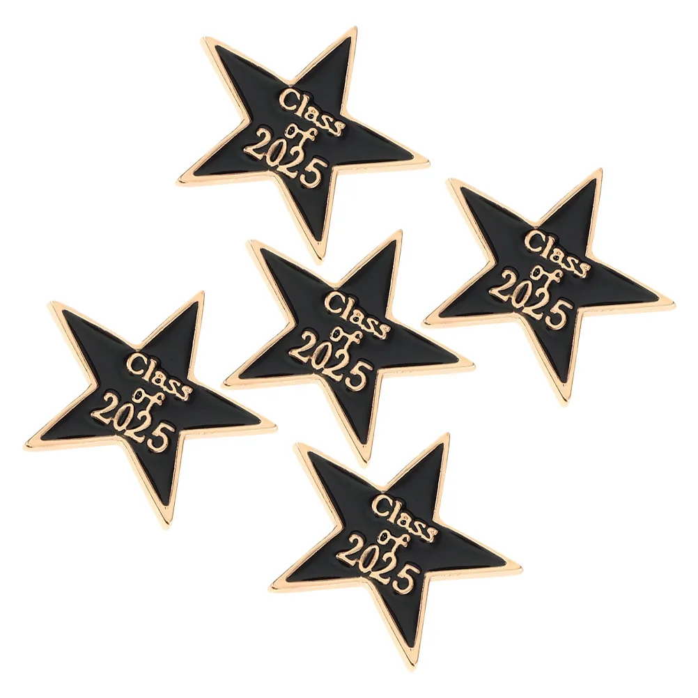 

5 Pcs Brooch Pin Star Badge Lapel Pins Decorative Brooch Pins Bulk Decoration Accessories Season Keepsake Gifts