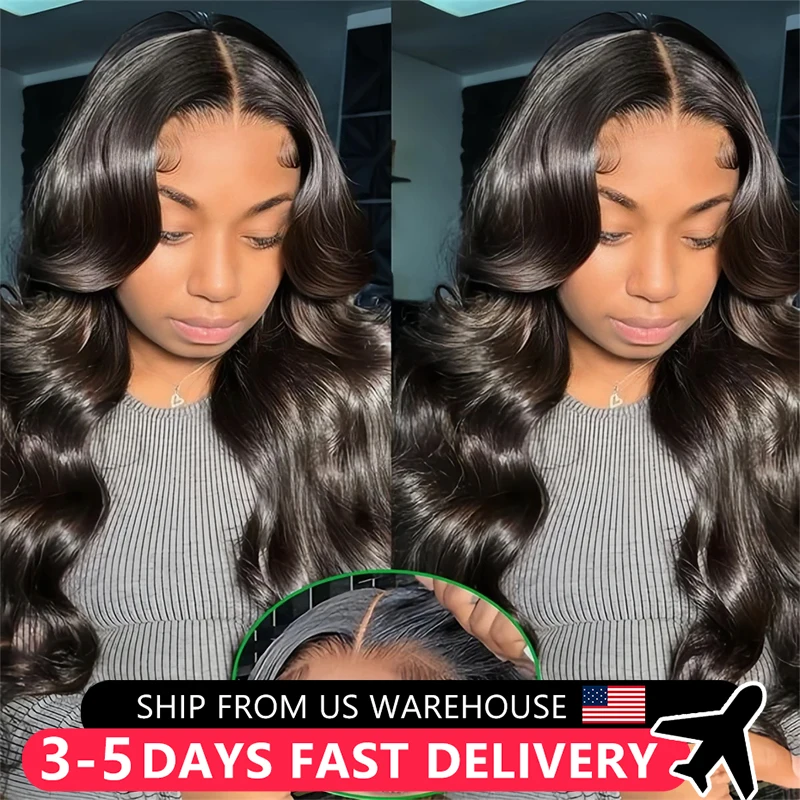 Human Hair Wigs Body Wave 13x4 HD Lace Frontal Wig Curly Wave Glueless Easy To Wear 5x5 6x4 Pre-Cut Lace Closure Wig For Woem