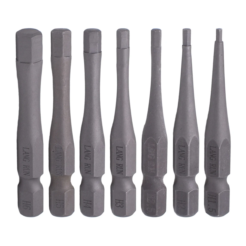 Screwdriver Bit 50mm with Hex Shank Magnetic Feature for Sizes H1 5 to H6 Designed for Efficient Use with Power Tools