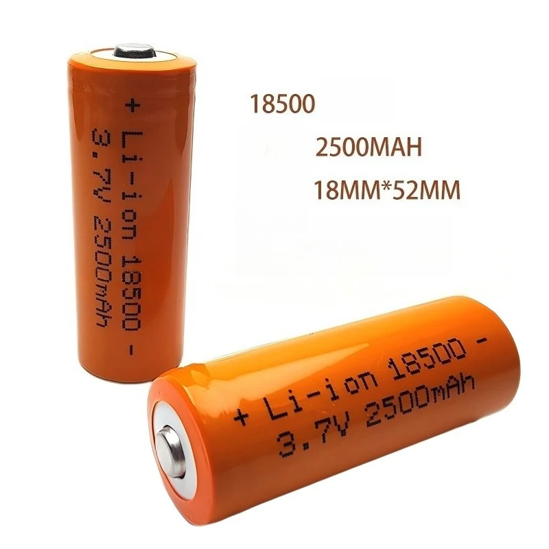 18500 lithium battery 2500mAh with nickel tab lead, 3 specifications, electric clipper juicer toy rechargeable battery 3.7V