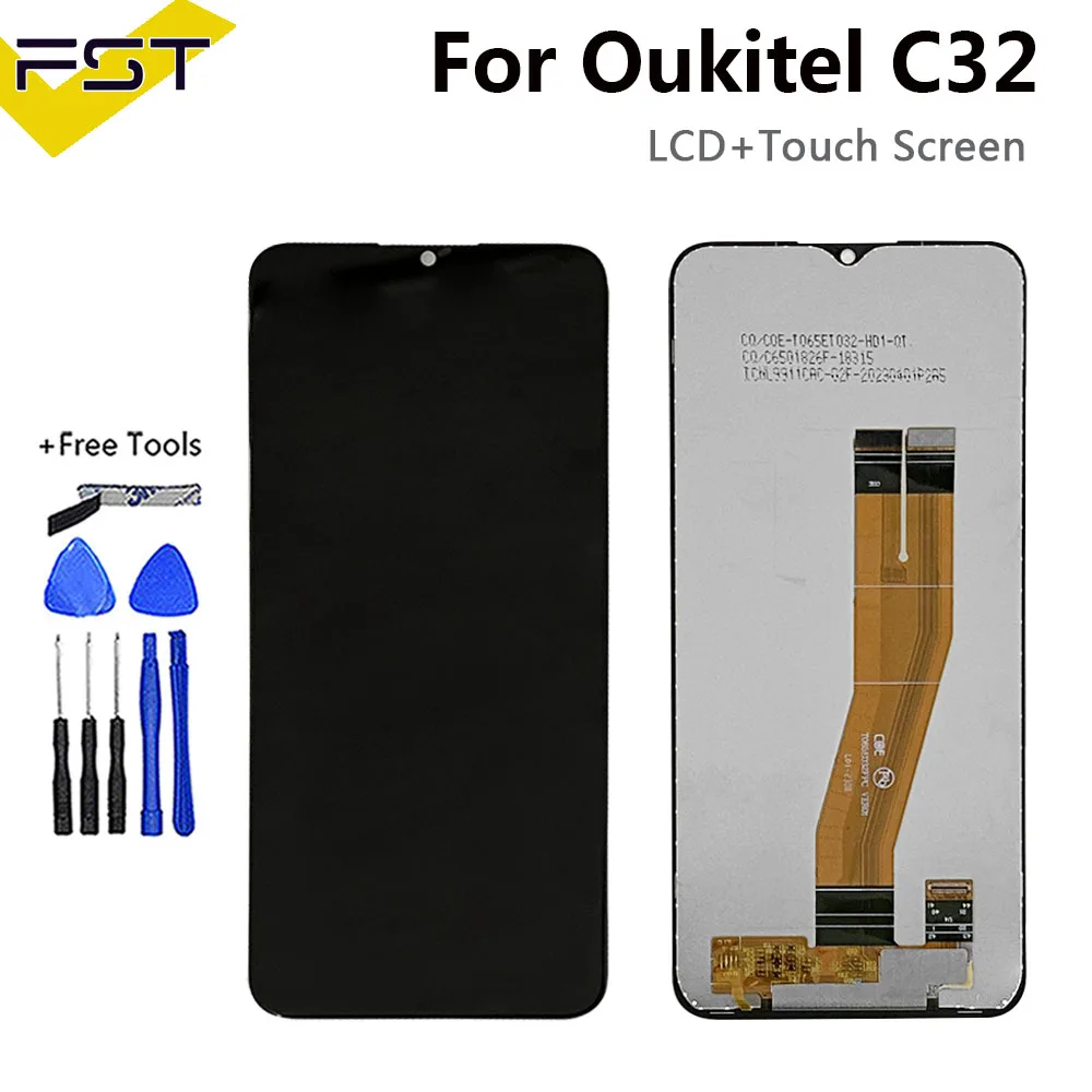 

6,52 дюймовый ЖК-дисплей OUKITEL C32 + кодирующий преобразователь сенсорного экрана в сборе 100% Оригинальный Новый ЖК-сенсорный дигитайзер для дисплея Oukitel C32