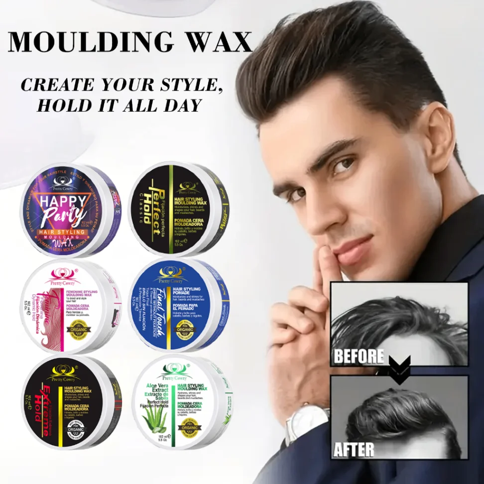 

Pretty Cowry Long lasting Styling Hair Wax Super Styling Hair Cream No White Shavings No Greasy Hair Styling Wax Gel