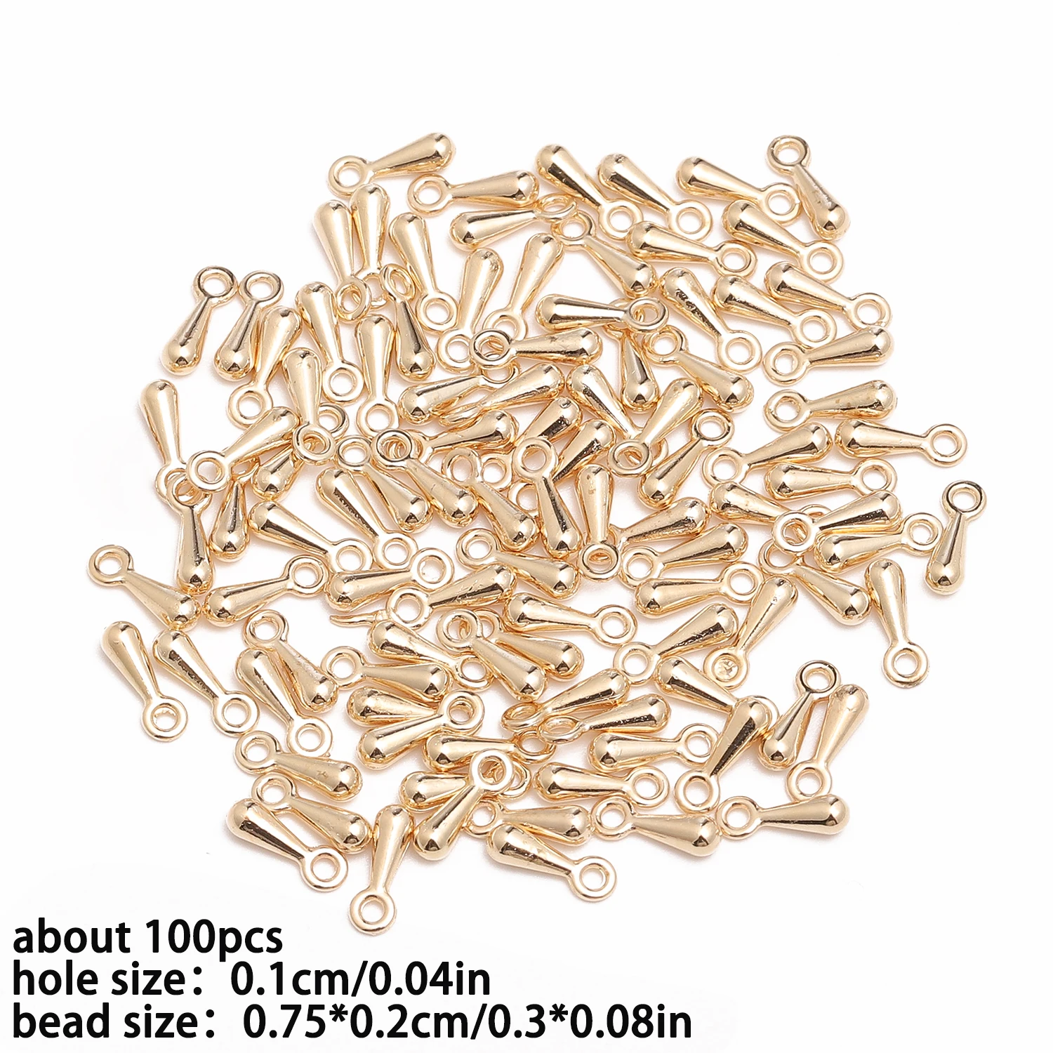 100 stuks roestvrijstalen waterdrop hangers eindkralen staart hanger extender ketting kralen voor sieraden maken bevindingen accessoires