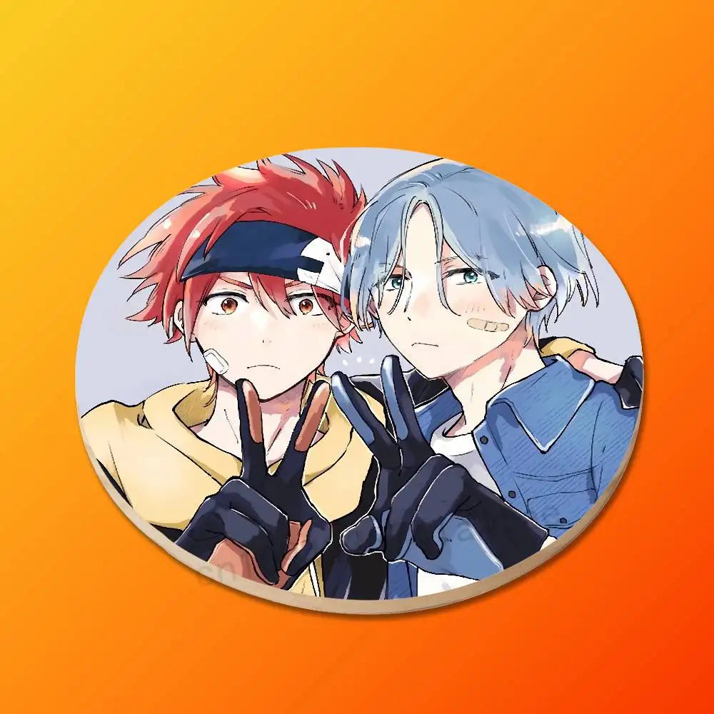Langa C-Comics Hasegawa  Round Wooden Coasters Suitable for Drinks Tea,Coffee for anti-slip decoration in bars and cafes