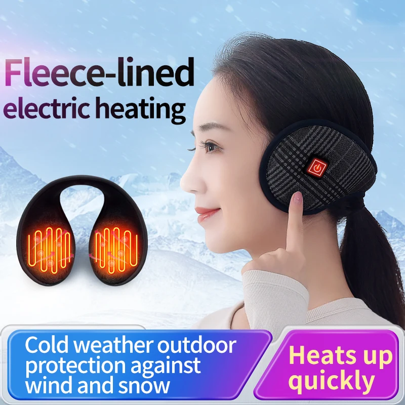 Heated Earmuffs Keep Ears Warm Windproof for Outdoor Cycling to Prevent Ear Frostbite Suitable for Seniors Portable and Wearable