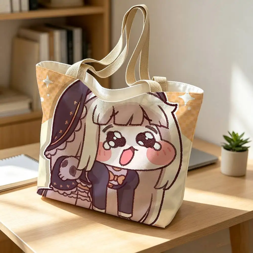 Trickcal Chibi Go G-Game Print Bag Eco Shopper Cotton Jute Bag Reusable Bag Foldable Reusable Sac Tissu