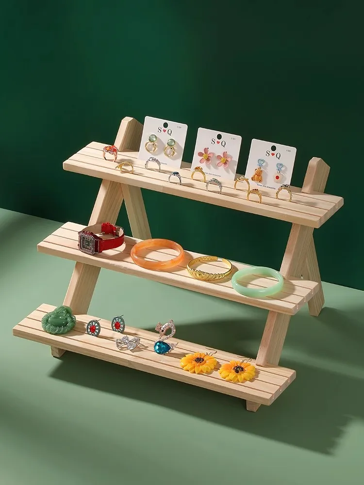 Versátil madeira jóias titular, Showcase criativo e decoração