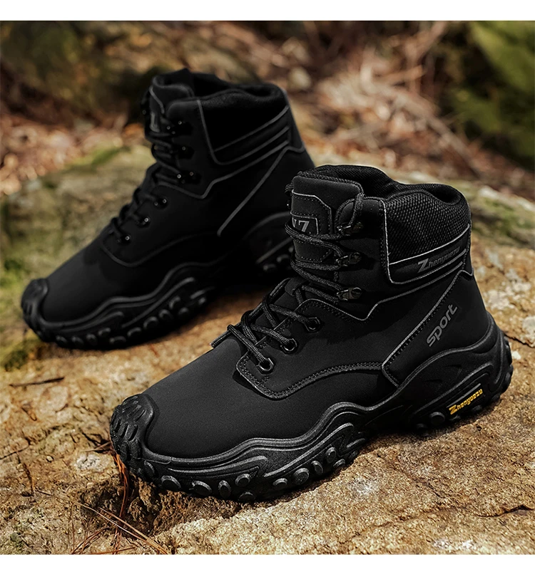 Outdoor-Wanderstiefel mit dicken, rutschfesten Sohlen, atmungsaktivem Mesh-Obermaterial, geeignet für Bergsteigen, Camping, Kiespfade und vollständig anpassbar für tägliche Outdoor-Wanderungen, mit Anti-Rutsch- und Stoßdämpfungseigenschaften – Detail 20