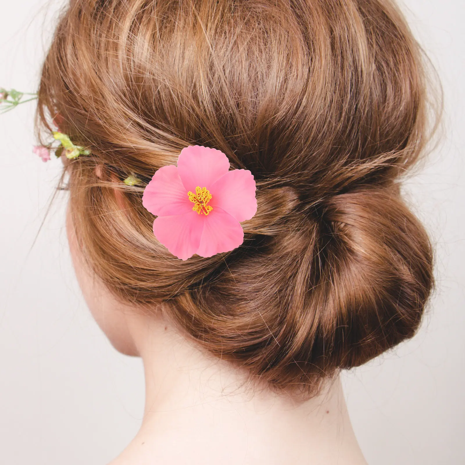 10Pcs Hawaiian Flower Clips Artificial Hibiscus Plumeria Beach Hairpins Wedding Party Tropical Hair Accessories for Women
