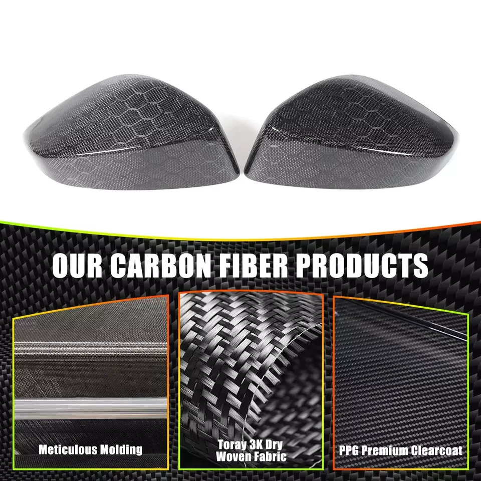 Real Carbon Fiber Side Mirror Cover Caps For Subaru BRZ Toyota GR 86 2013-2020