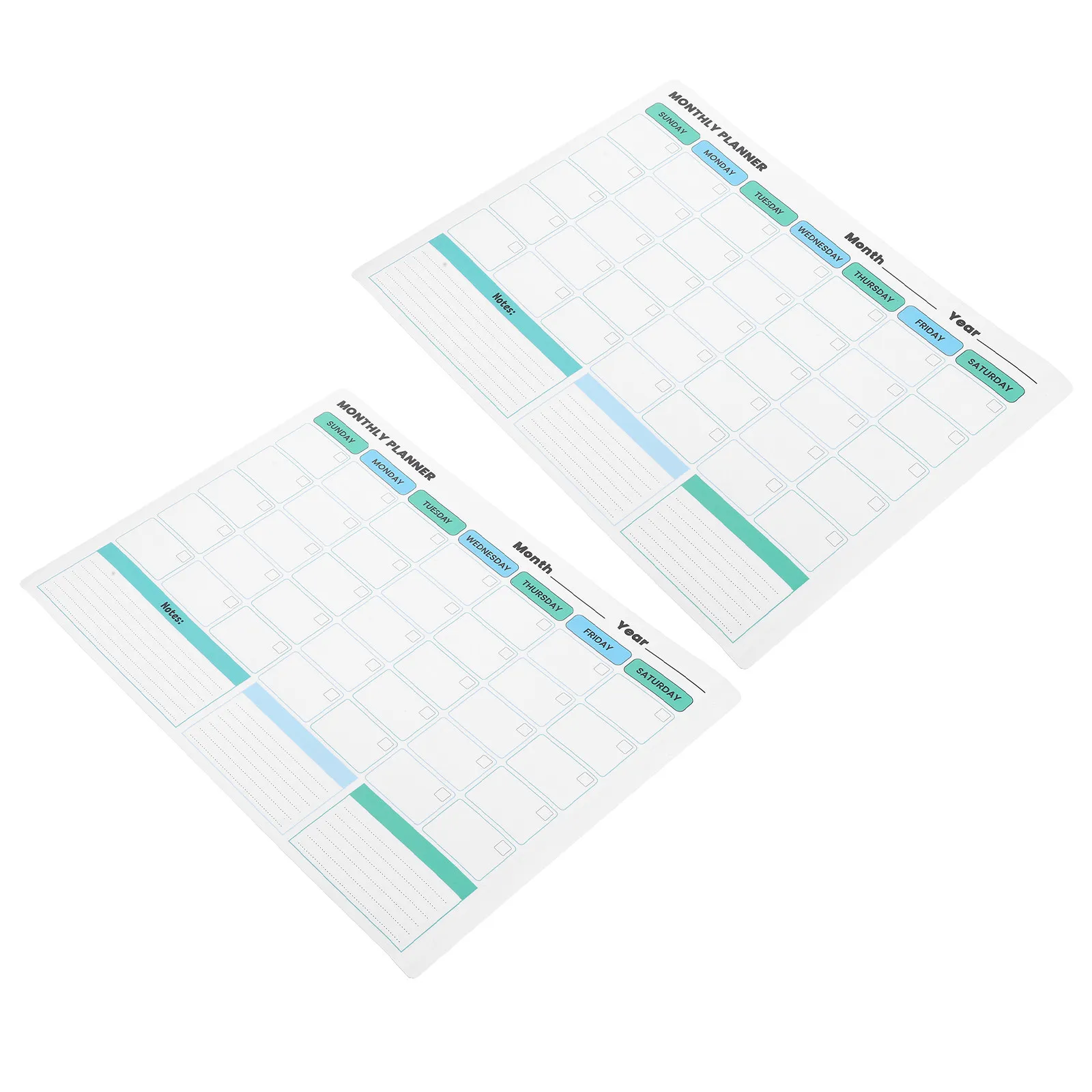2pcs-reusable-monthly-calendar-whiteboard-dry-erase-board-self-adhesive-peel-off-wall-decal-for-fridge-glass-door-office-wall