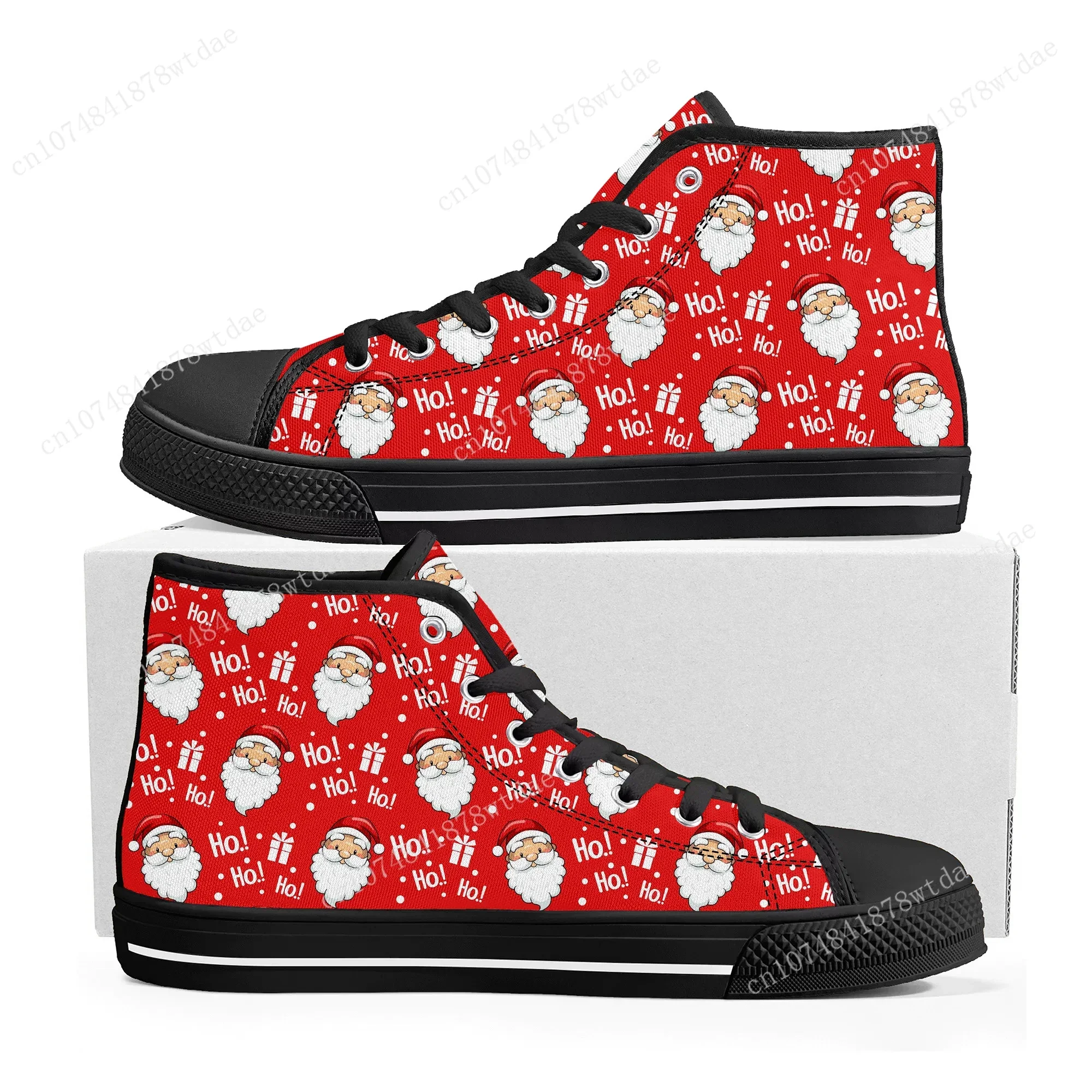 Merry Christmas Gift High Top Sneakers Mens Womens Teenager High Quality Canvas Sneaker Anime Cartoon Casual Custom Made Shoes